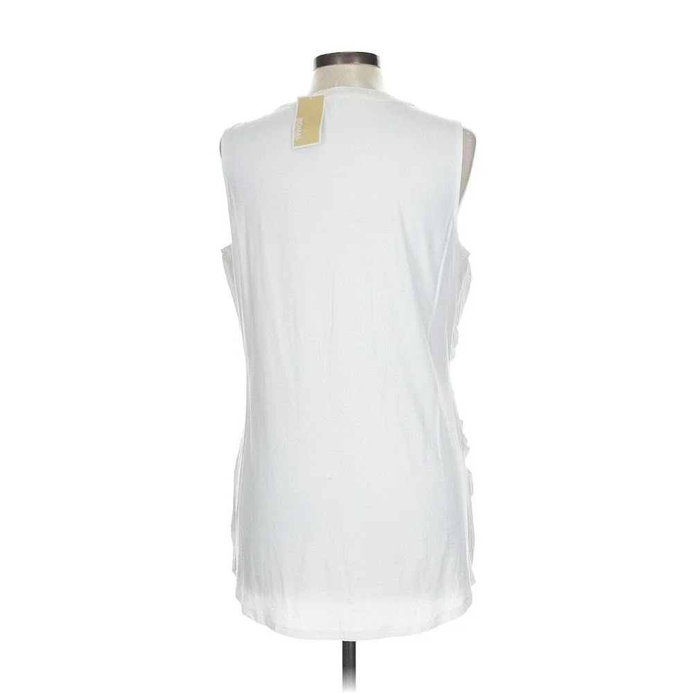 Michael Kors Sleeveless Tie Front Blouse Womens 12 NWT Chic‎ Luxe